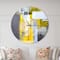 Designart Gray & Yellow Blur Abstract Modern Wall Clock